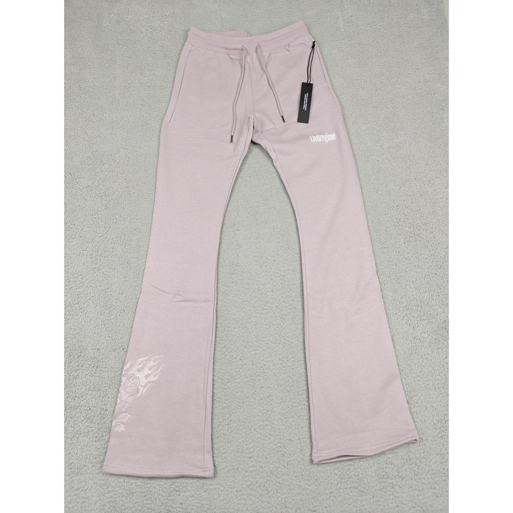 Civil Regime Sweatpants Mens Medium Hint Violet Forever Rose‎ Fleece Flare New